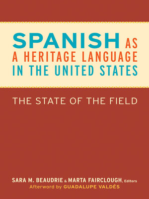 cover image of Spanish as a Heritage Language in the United States